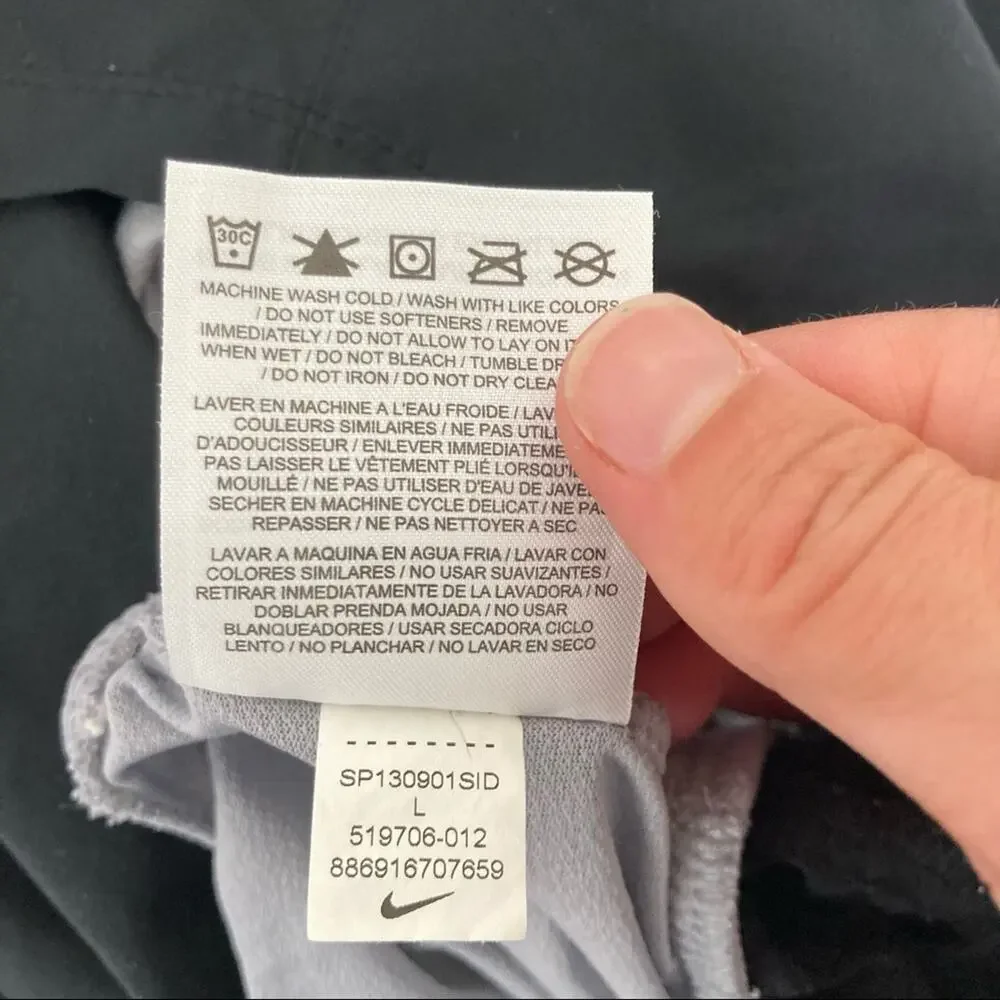 Nike Dri Fit Black Lined Shorts Sz L